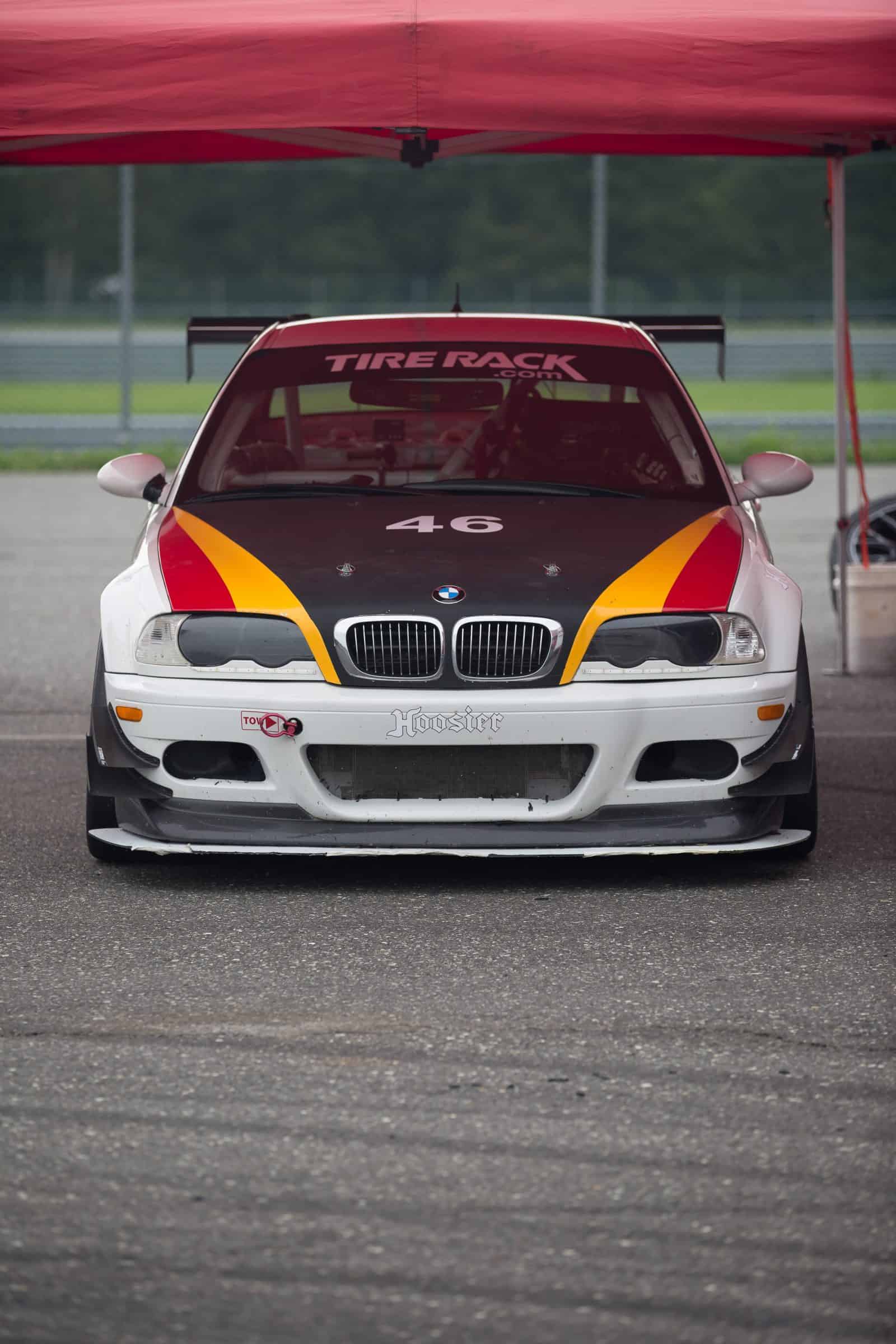 BMW awaiting track time for the DElval BMW at NJMP