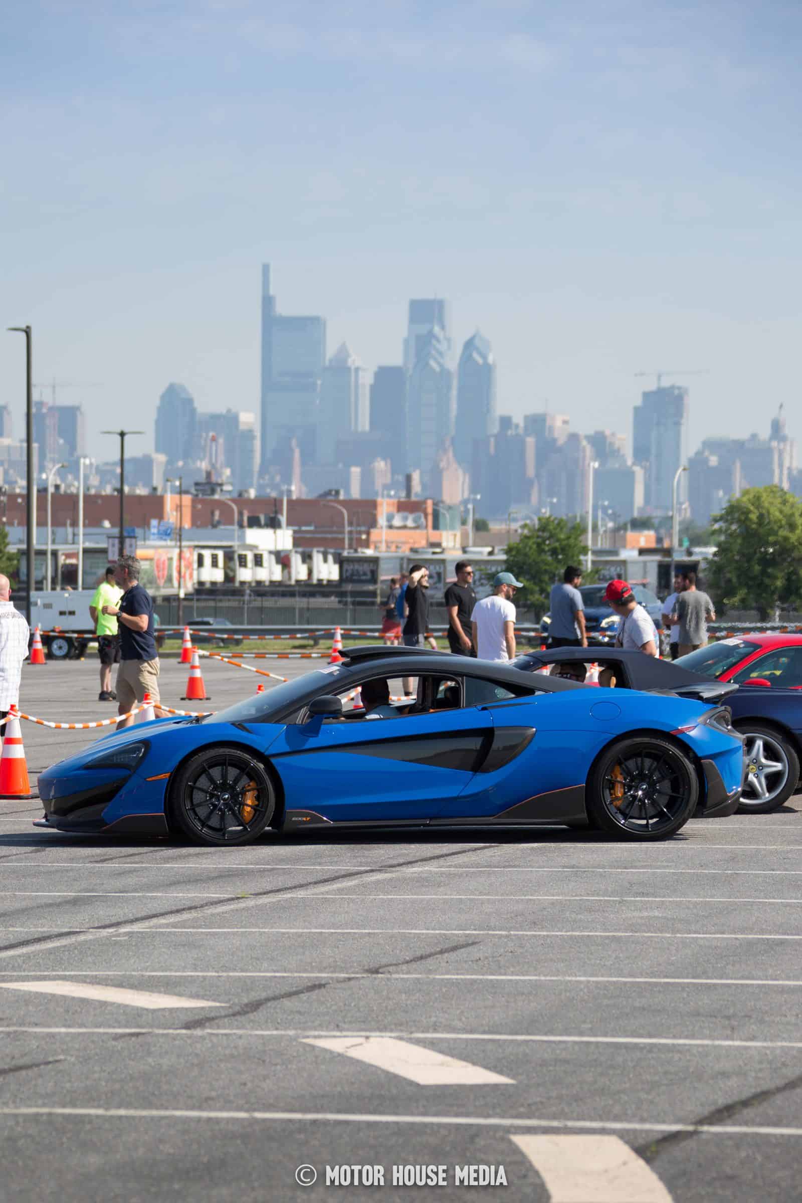 Super car with Philly in the background