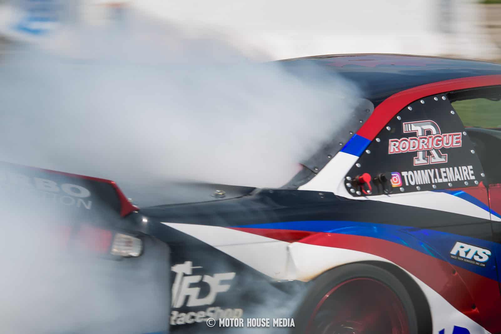 Tommy Lemaire shredding tires in his formula drift car
