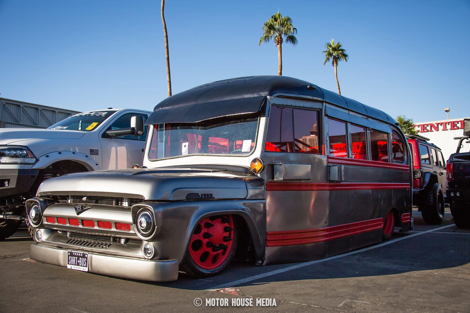 Customized vintage bus at the Sema show