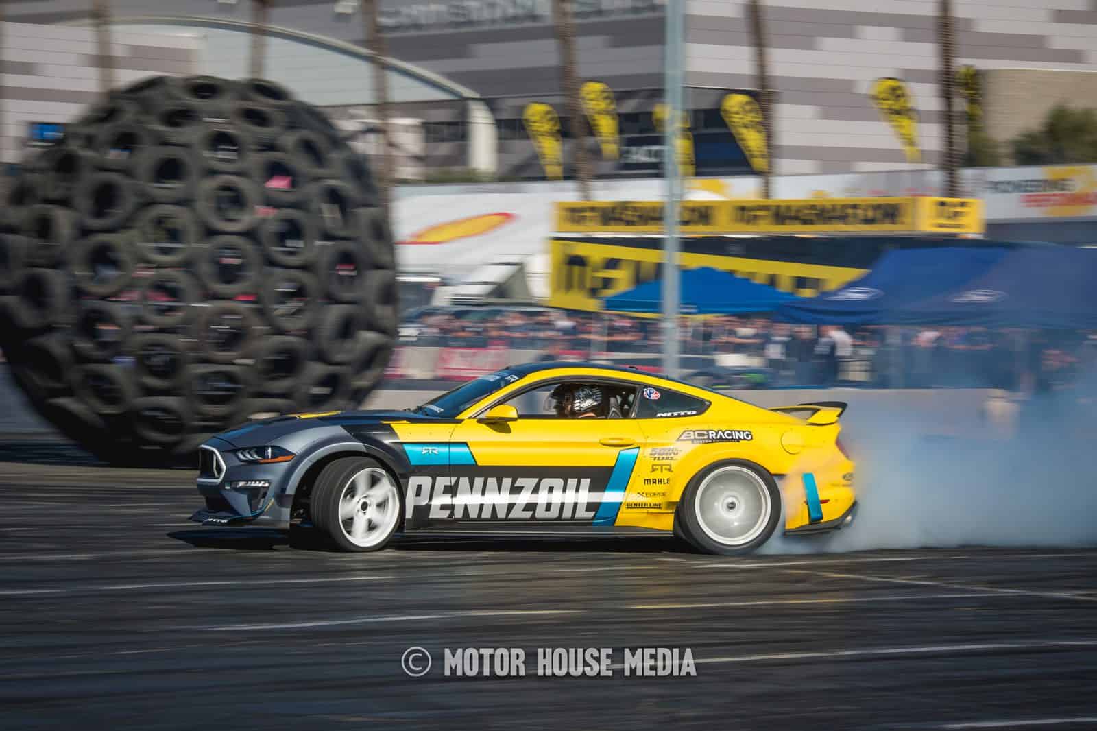 Penzoil Drifters at the Ford out front display at the Sema show