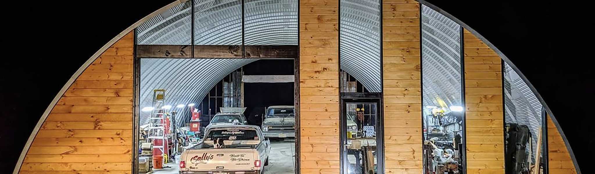 Sally’s Speed Shop | Quonset Hut Garage